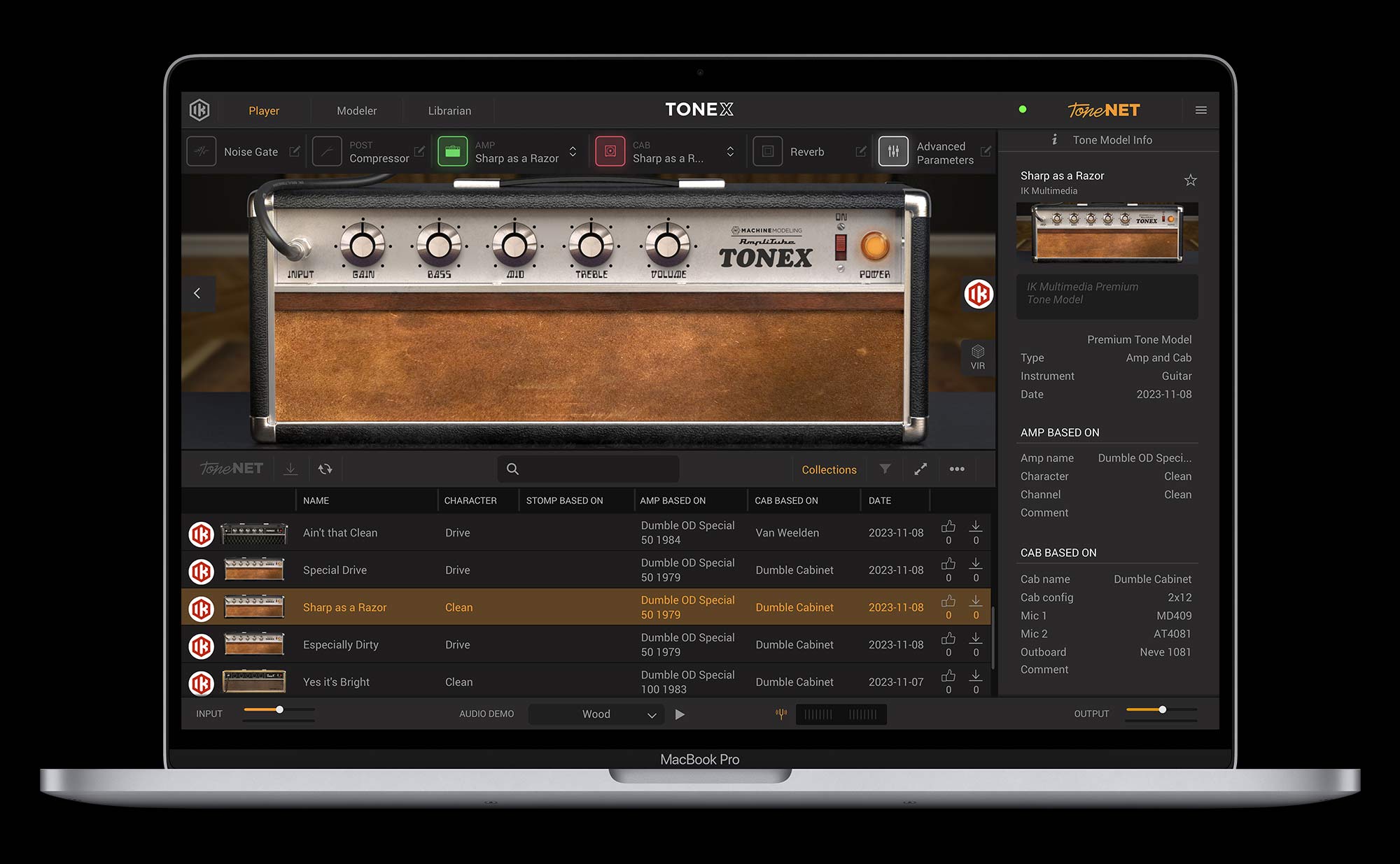 TONEX Signature Collections GUI