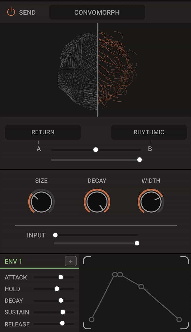 ConvoMorph - A new reverb that can continuously morph between two convolution impulse responses, then modulated by an envelope, LFO or external controller like a modulation wheel or pedal for incredibly complex, evolving sounds.