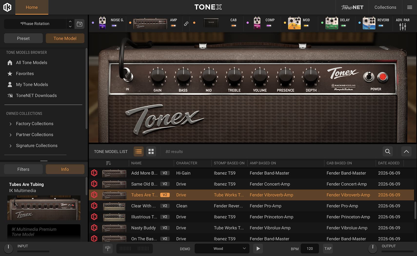 TONEX Brown Panel GUI